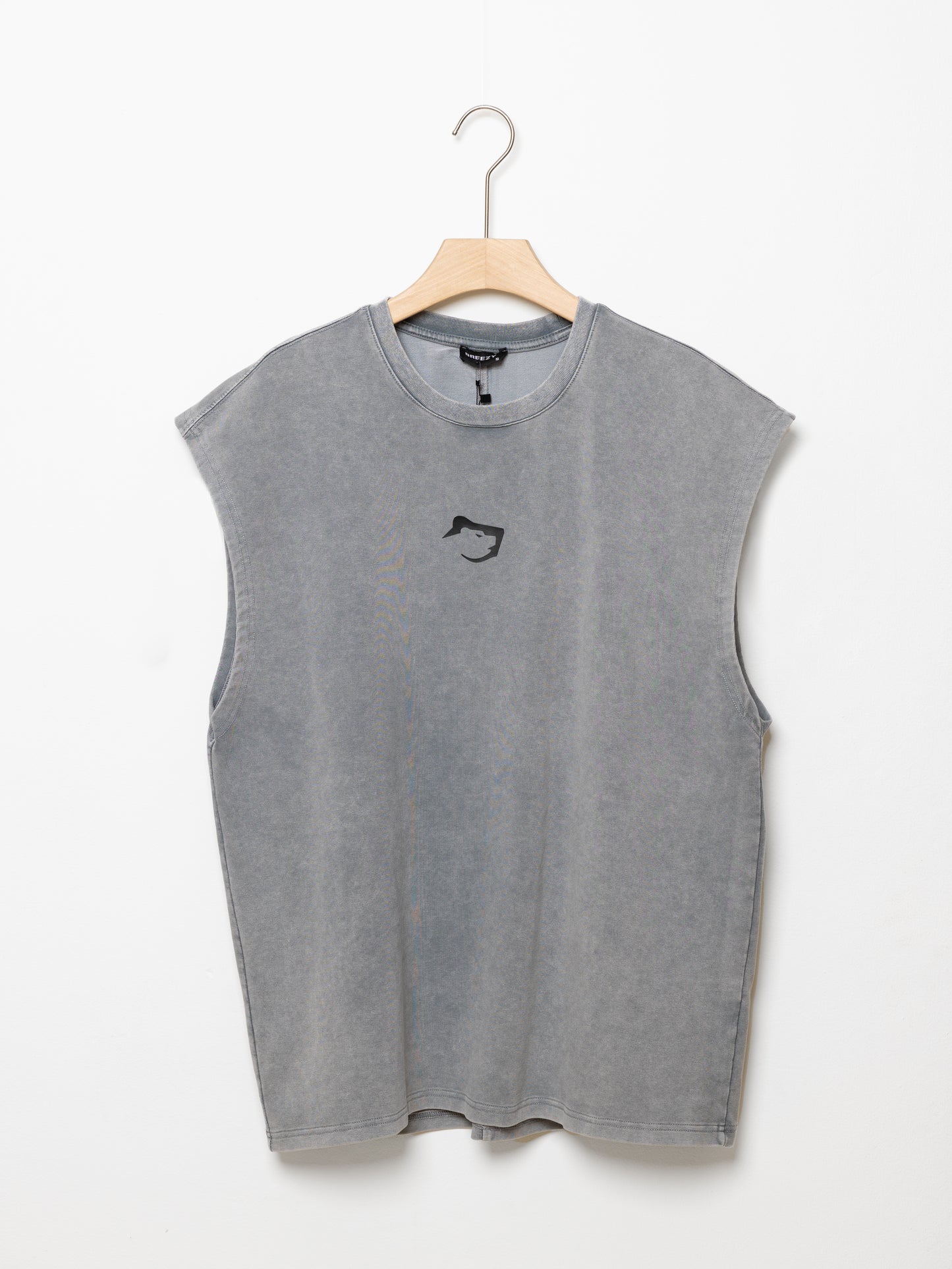 OVERSIZED GRAY TANK TOPS